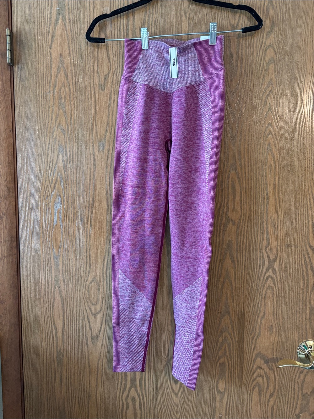 Victoria's Secret Pink Heathered Pink Seamless Leggings Size XS 26 inseam